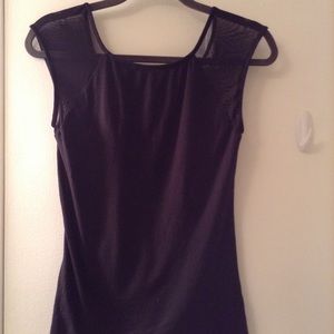 Express Black Top w/Sheer Sleeves